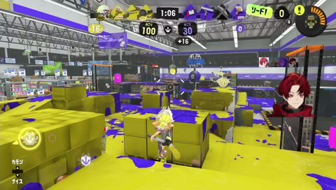 棒立ちで必死にナイスを送るツルギ