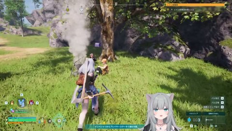 あくび、くしゃみコンボ